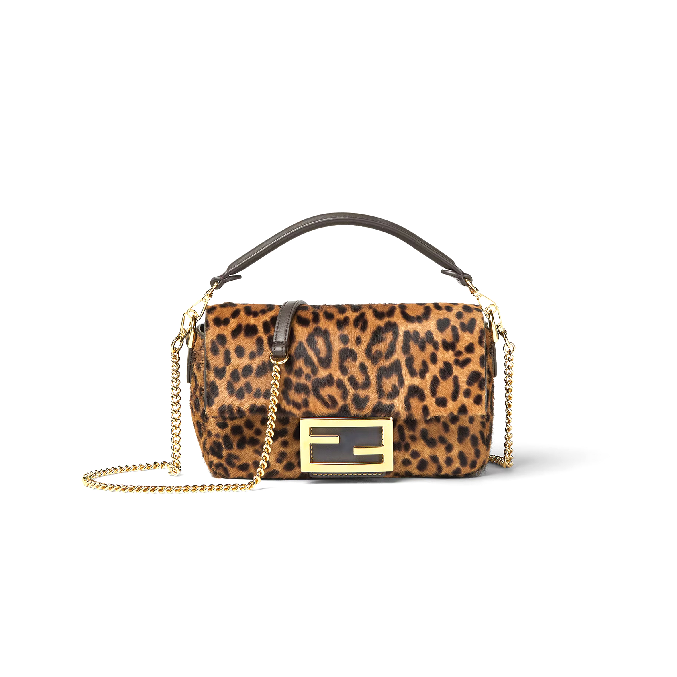 FENDI BAGUETTE MINI PRINTED CAVALLINO CALFSKIN BAG 8BS017AYDYF0A6E (20*13*5cm)